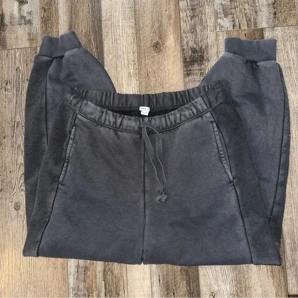 Aerie Women's Charcoal Jogger Sweatpants Size Medium Drawstring Pockets - Picture 4 of 4